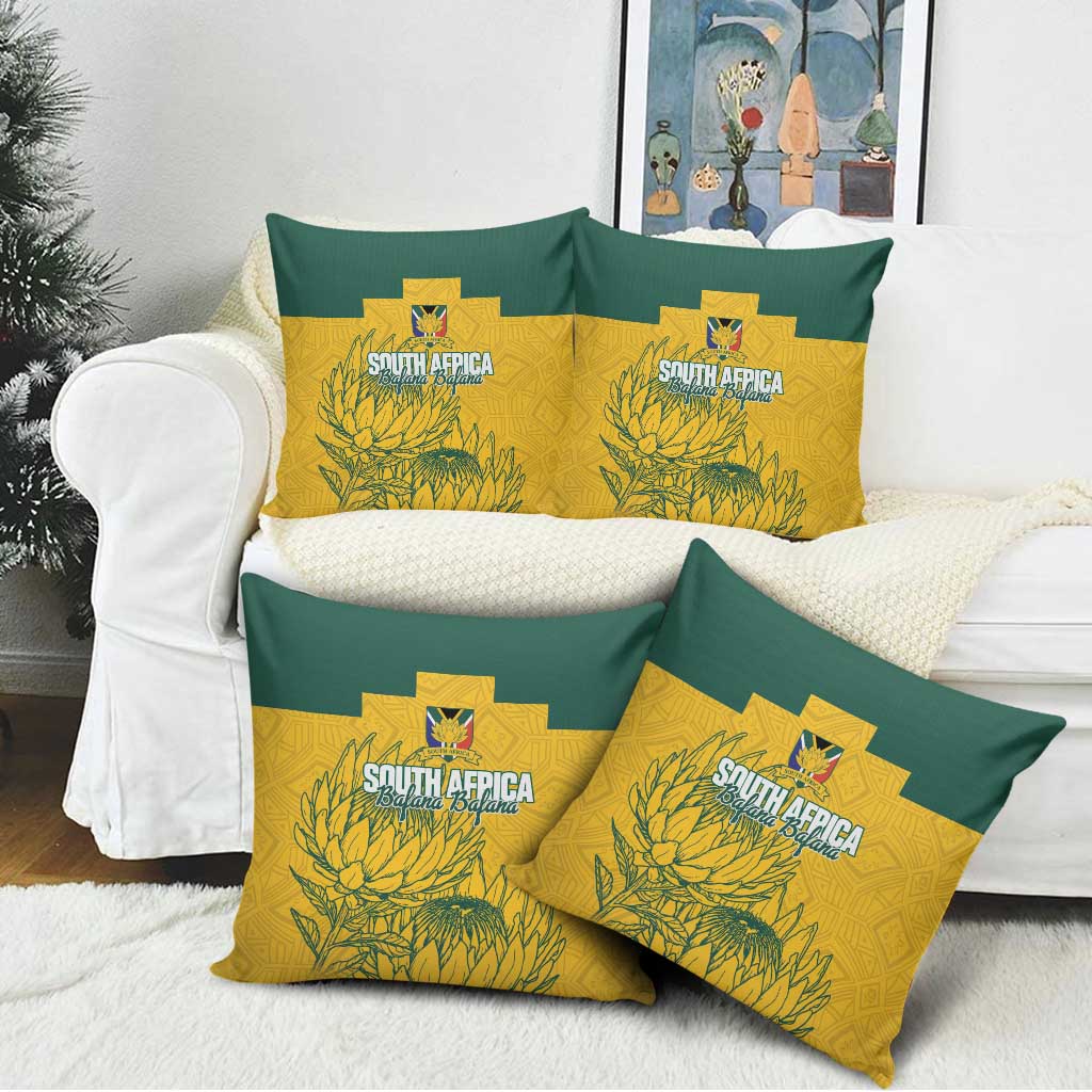 Custom South Africa Soccer Pillow Cover From Protea Roots We Rise - African Pride