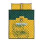 Custom South Africa Soccer Quilt Bed Set From Protea Roots We Rise - African Pride