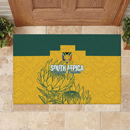 Custom South Africa Soccer Rubber Doormat From Protea Roots We Rise - African Pride