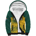 Custom South Africa Soccer Sherpa Hoodie From Protea Roots We Rise - African Pride