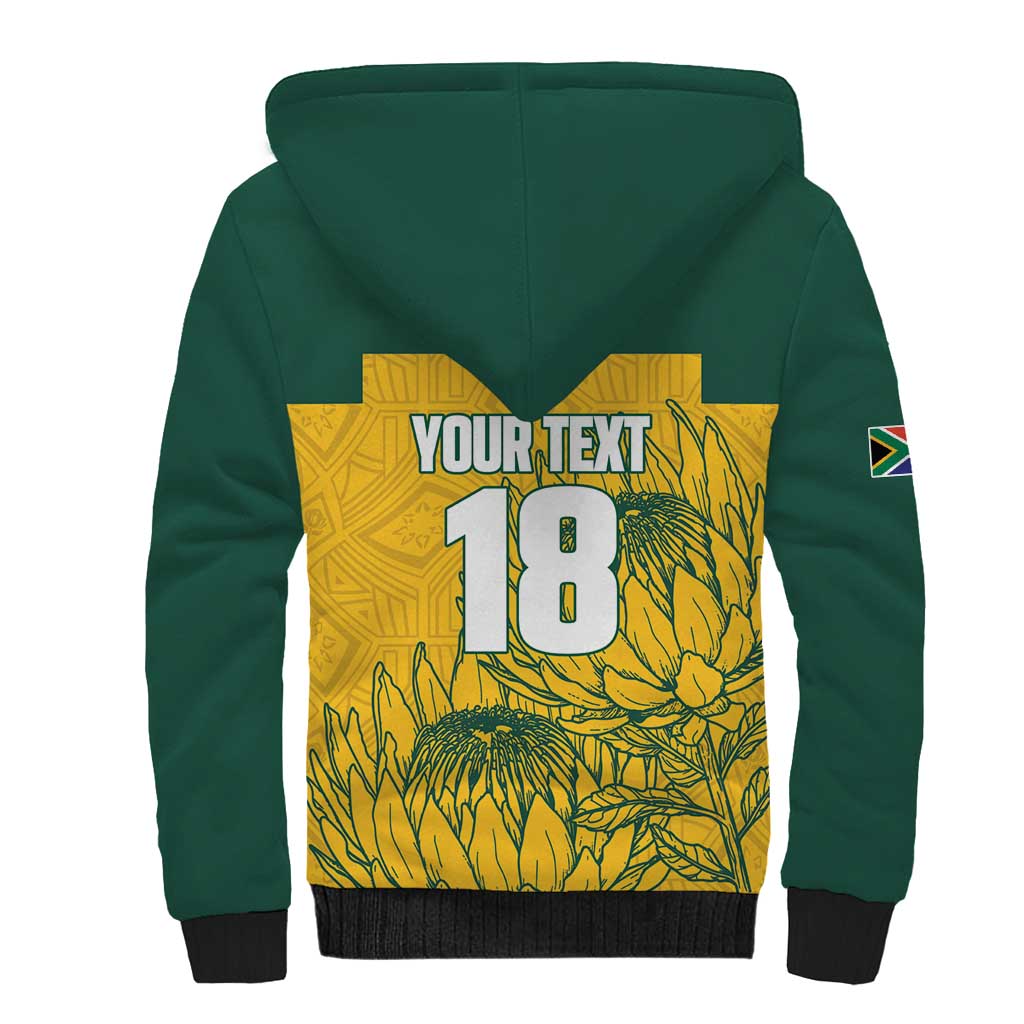 Custom South Africa Soccer Sherpa Hoodie From Protea Roots We Rise - African Pride