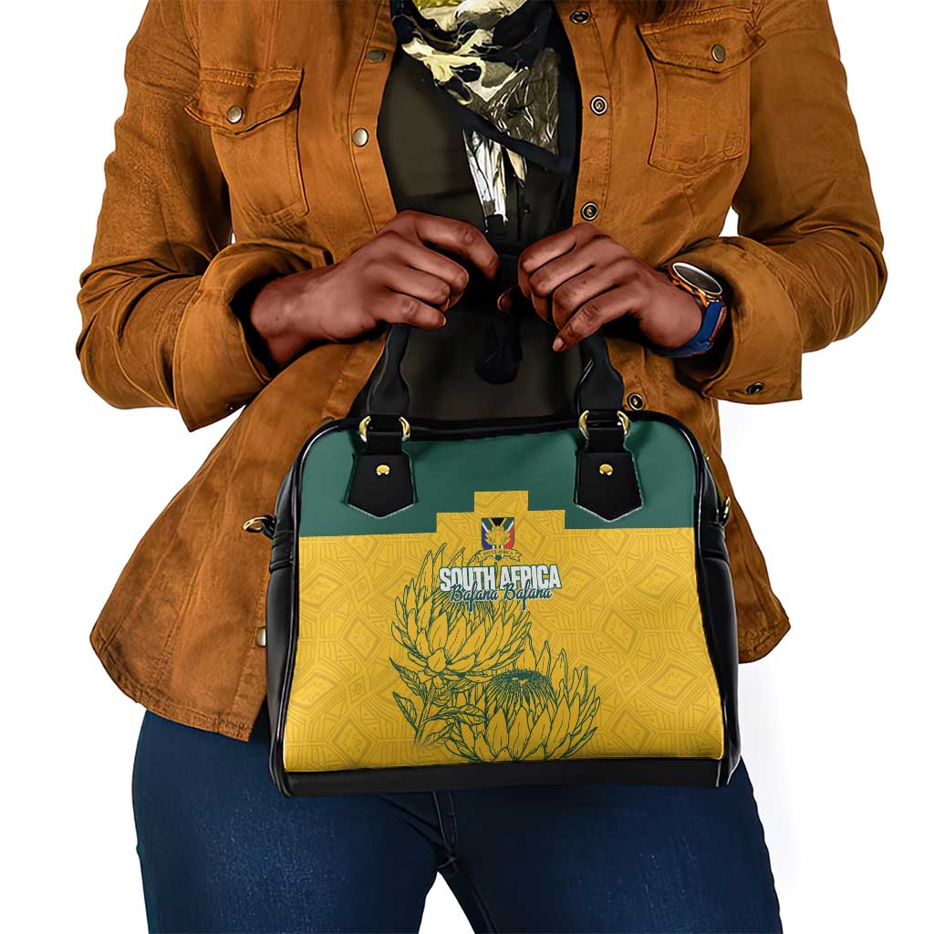 Custom South Africa Soccer Shoulder Handbag From Protea Roots We Rise - African Pride