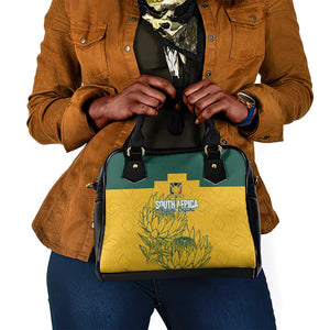 Custom South Africa Soccer Shoulder Handbag From Protea Roots We Rise - African Pride
