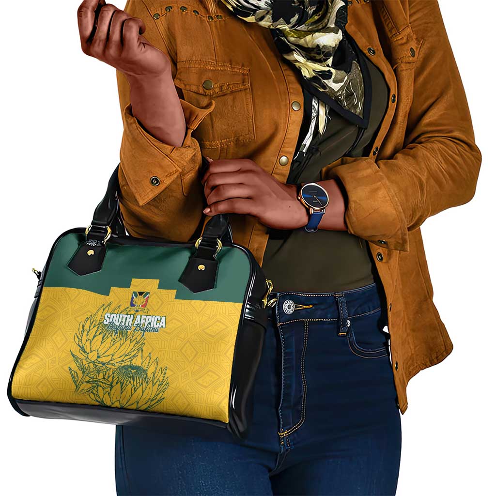 Custom South Africa Soccer Shoulder Handbag From Protea Roots We Rise - African Pride