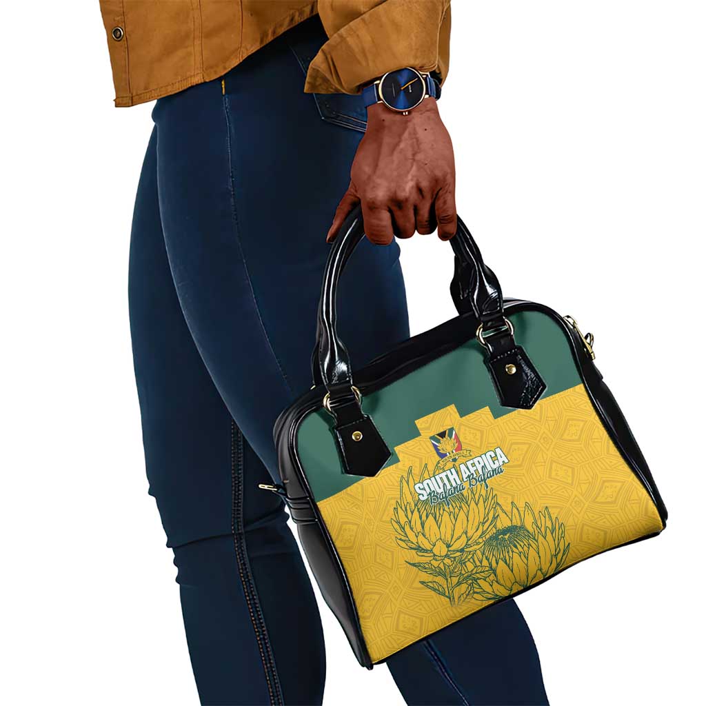 Custom South Africa Soccer Shoulder Handbag From Protea Roots We Rise - African Pride