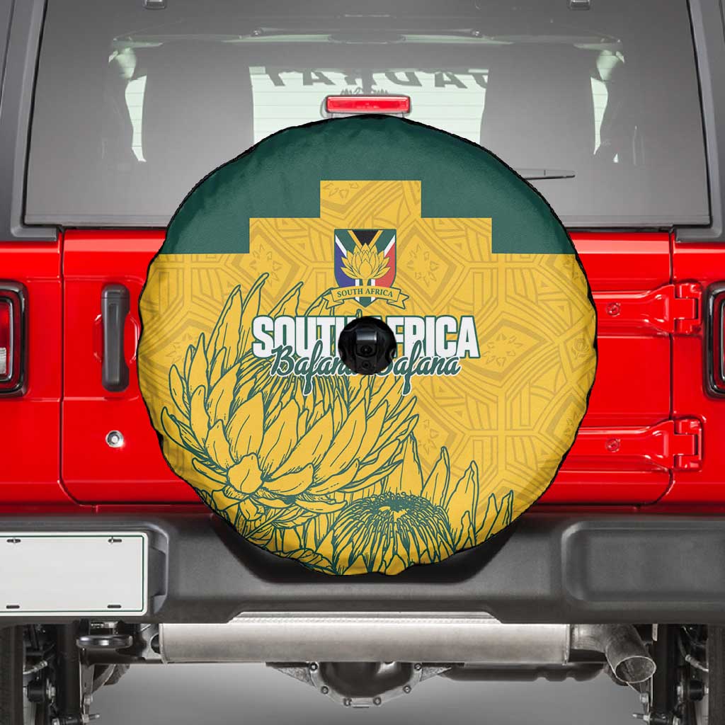 Custom South Africa Soccer Spare Tire Cover From Protea Roots We Rise - African Pride