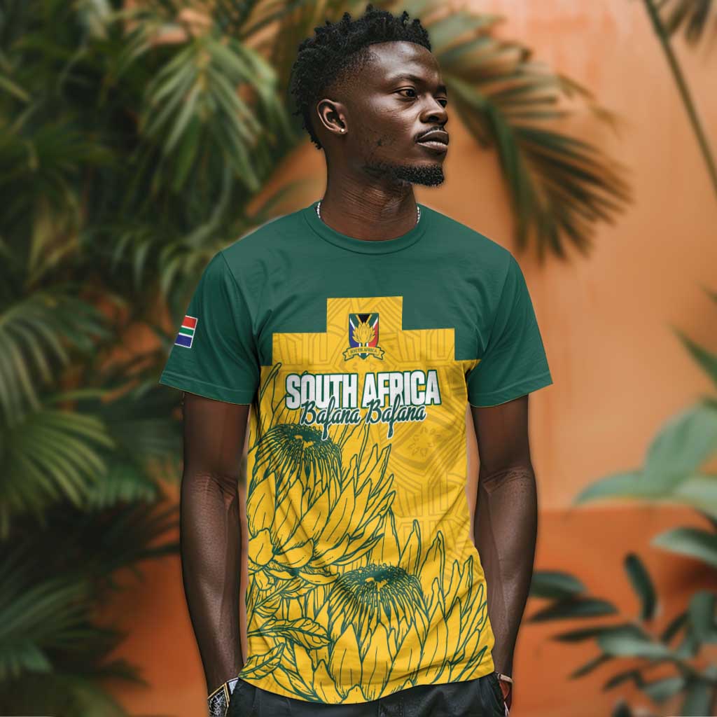 Custom South Africa Soccer T shirt From Protea Roots We Rise - African Pride