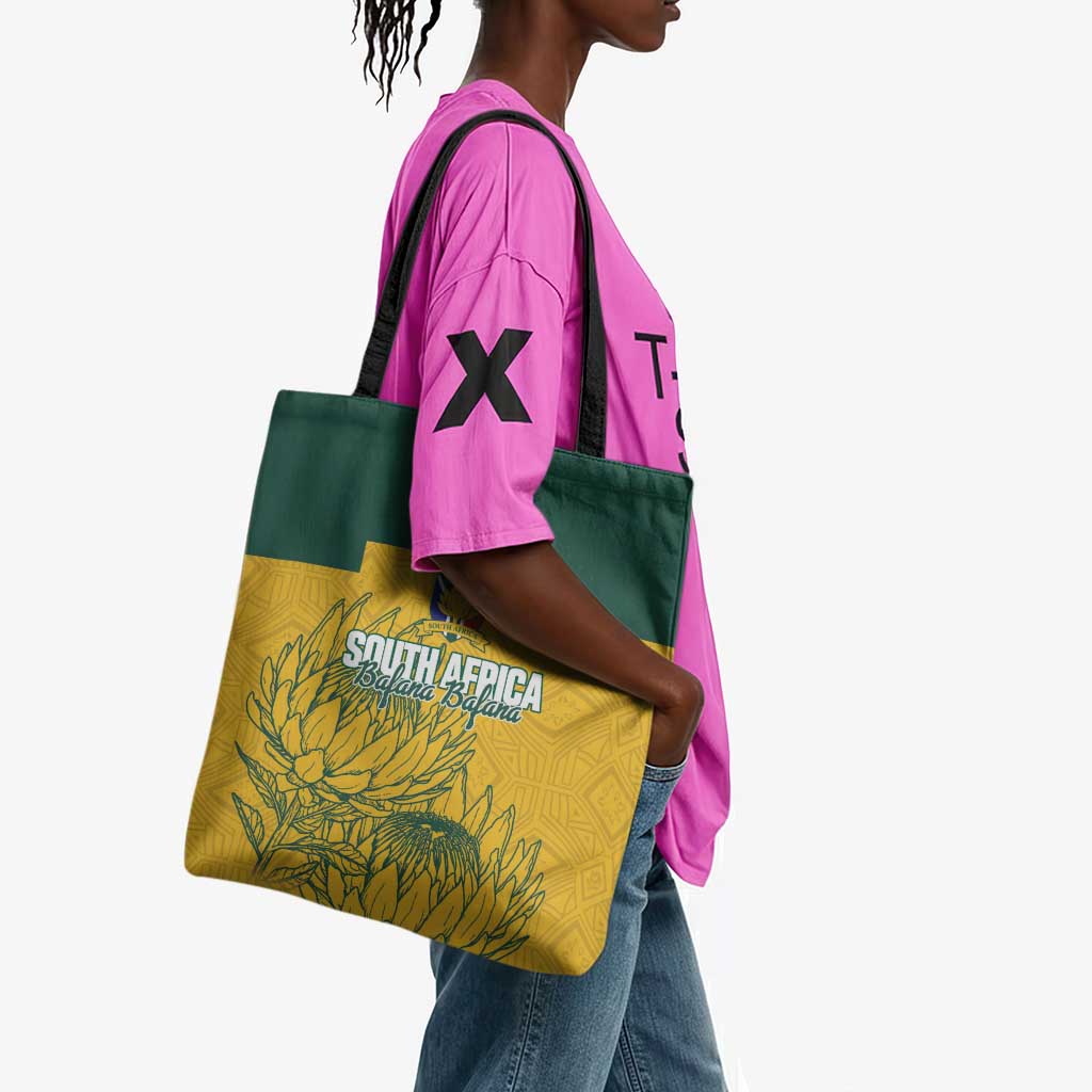 Custom South Africa Soccer Tote Bag From Protea Roots We Rise - African Pride
