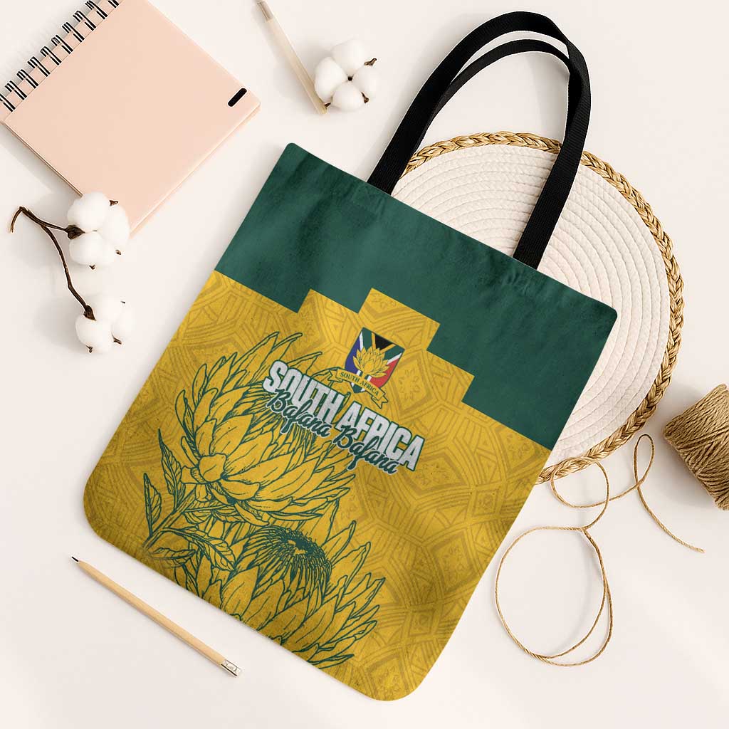 Custom South Africa Soccer Tote Bag From Protea Roots We Rise - African Pride