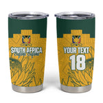Custom South Africa Soccer Tumbler Cup From Protea Roots We Rise - African Pride
