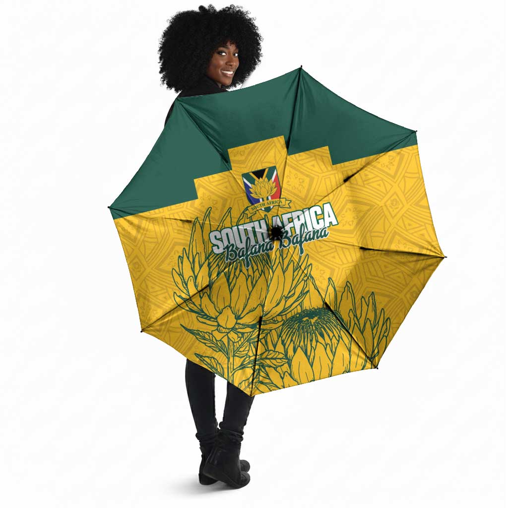 Custom South Africa Soccer Umbrella From Protea Roots We Rise - African Pride