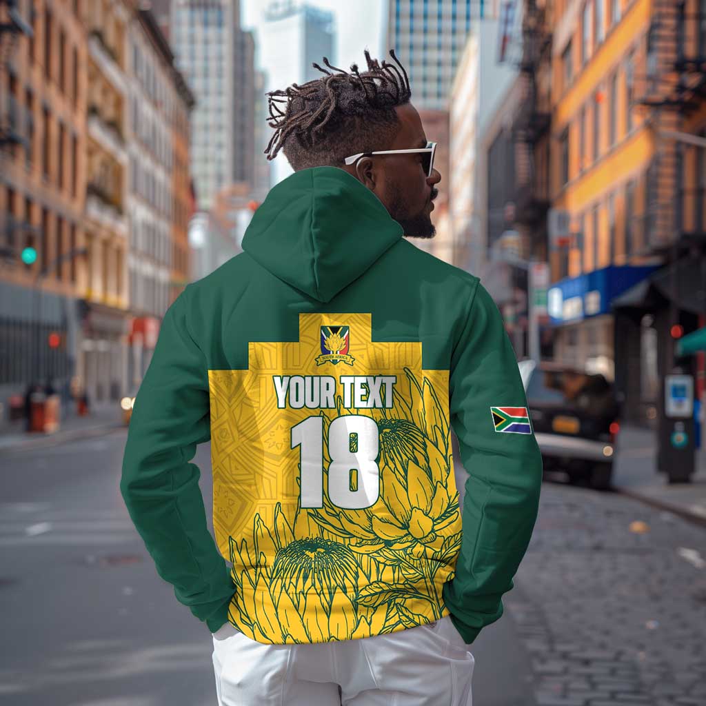 Custom South Africa Soccer Zip Hoodie From Protea Roots We Rise - African Pride