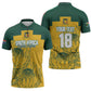 Custom South Africa Soccer Zipper Polo Shirt From Protea Roots We Rise - African Pride