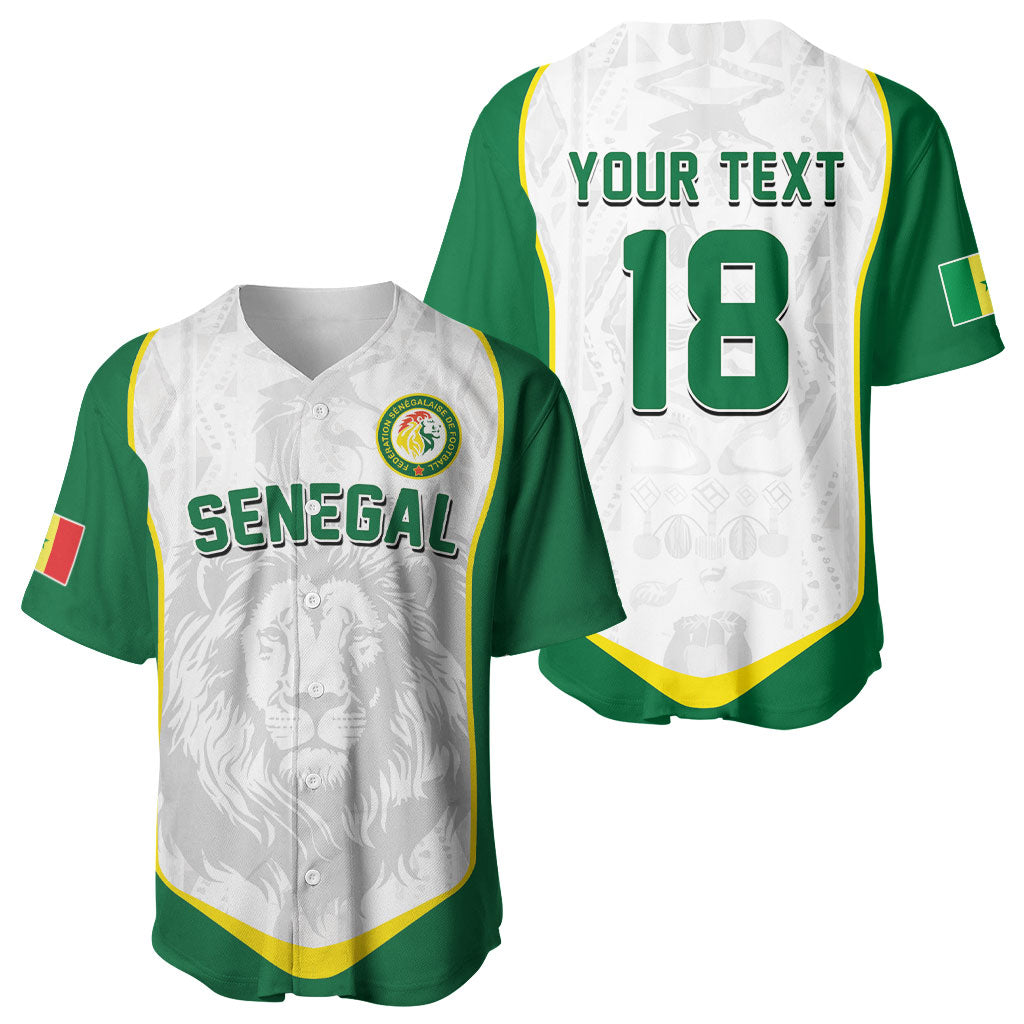 Custom Senegal Football 2026 Baseball Jersey Proud Lions of Teranga Spirit