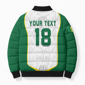 Custom Senegal Football 2026 Bomber Puffer Jacket Proud Lions of Teranga Spirit