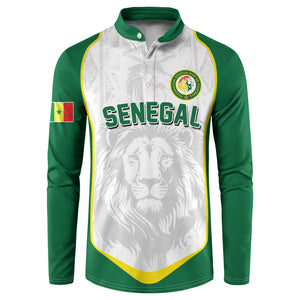 Custom Senegal Football 2026 Button Sweatshirt Proud Lions of Teranga Spirit