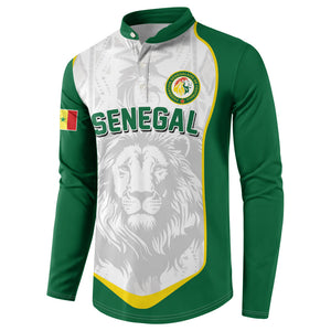 Custom Senegal Football 2026 Button Sweatshirt Proud Lions of Teranga Spirit