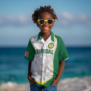 Custom Senegal Football 2026 Kid Hawaiian Shirt Proud Lions of Teranga Spirit
