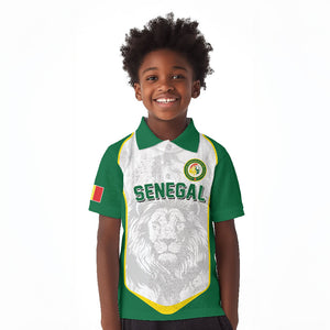 Custom Senegal Football 2026 Kid Polo Shirt Proud Lions of Teranga Spirit