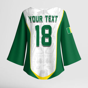 Custom Senegal Football 2026 Kimono Sleeve Blouse Proud Lions of Teranga Spirit