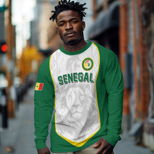 Custom Senegal Football 2026 Long Sleeve Shirt Proud Lions of Teranga Spirit