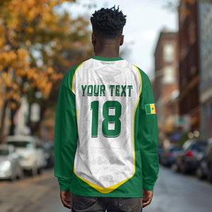 Custom Senegal Football 2026 Long Sleeve Shirt Proud Lions of Teranga Spirit