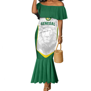Custom Senegal Football 2026 Mermaid Dress Proud Lions of Teranga Spirit