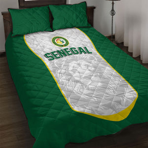 Senegal Football 2026 Quilt Bed Set Proud Lions of Teranga Spirit