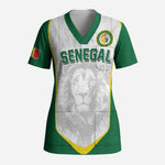 Custom Senegal Football 2026 Scrub Top Proud Lions of Teranga Spirit