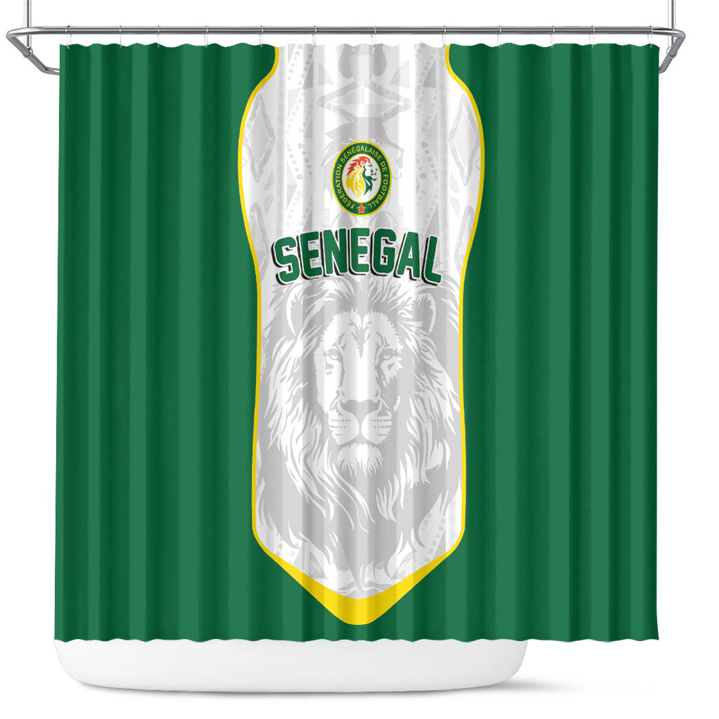 Senegal Football 2026 Shower Curtain Proud Lions of Teranga Spirit