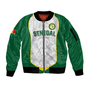 Custom Senegal Football 2026 Sleeve Zip Bomber Jacket Proud Lions of Teranga Spirit