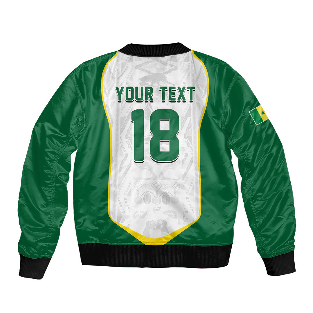 Custom Senegal Football 2026 Sleeve Zip Bomber Jacket Proud Lions of Teranga Spirit