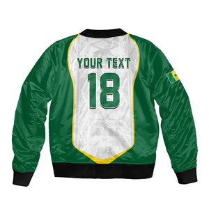 Custom Senegal Football 2026 Sleeve Zip Bomber Jacket Proud Lions of Teranga Spirit