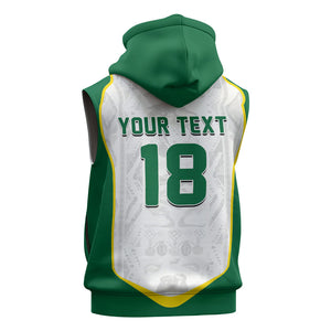 Custom Senegal Football 2026 Sleeveless Hoodie Proud Lions of Teranga Spirit