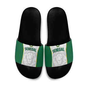 Senegal Football 2026 Slide Sandals Proud Lions of Teranga Spirit