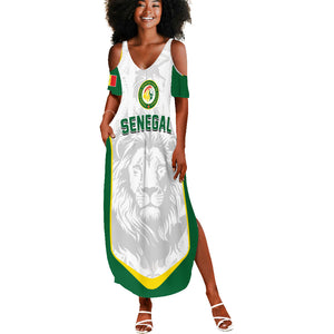 Custom Senegal Football 2026 Summer Maxi Dress Proud Lions of Teranga Spirit
