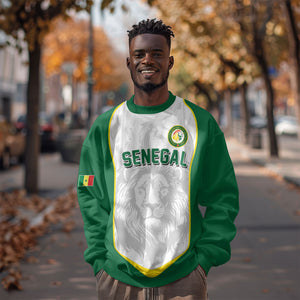 Custom Senegal Football 2026 Sweatshirt Proud Lions of Teranga Spirit