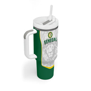 Custom Senegal Football 2026 Tumbler With Handle Proud Lions of Teranga Spirit