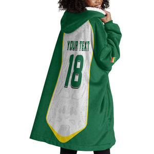 Custom Senegal Football 2026 Wearable Blanket Hoodie Proud Lions of Teranga Spirit