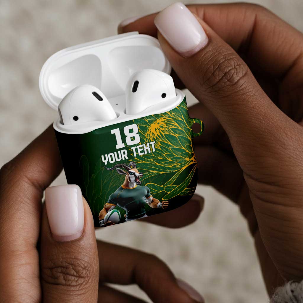 Rugby South Africa Champion Custom AirPods Case Springboks Mascot