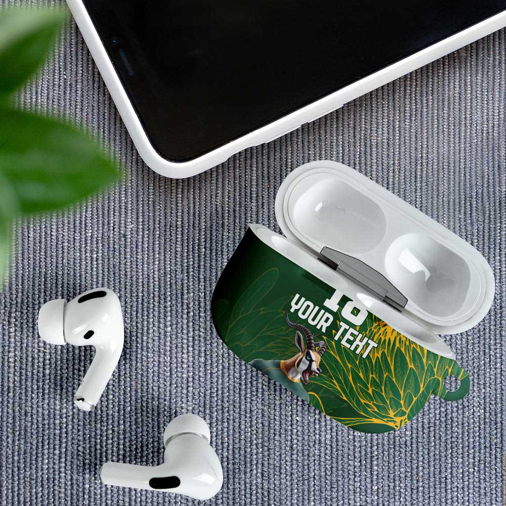 Rugby South Africa Champion Custom AirPods Case Springboks Mascot
