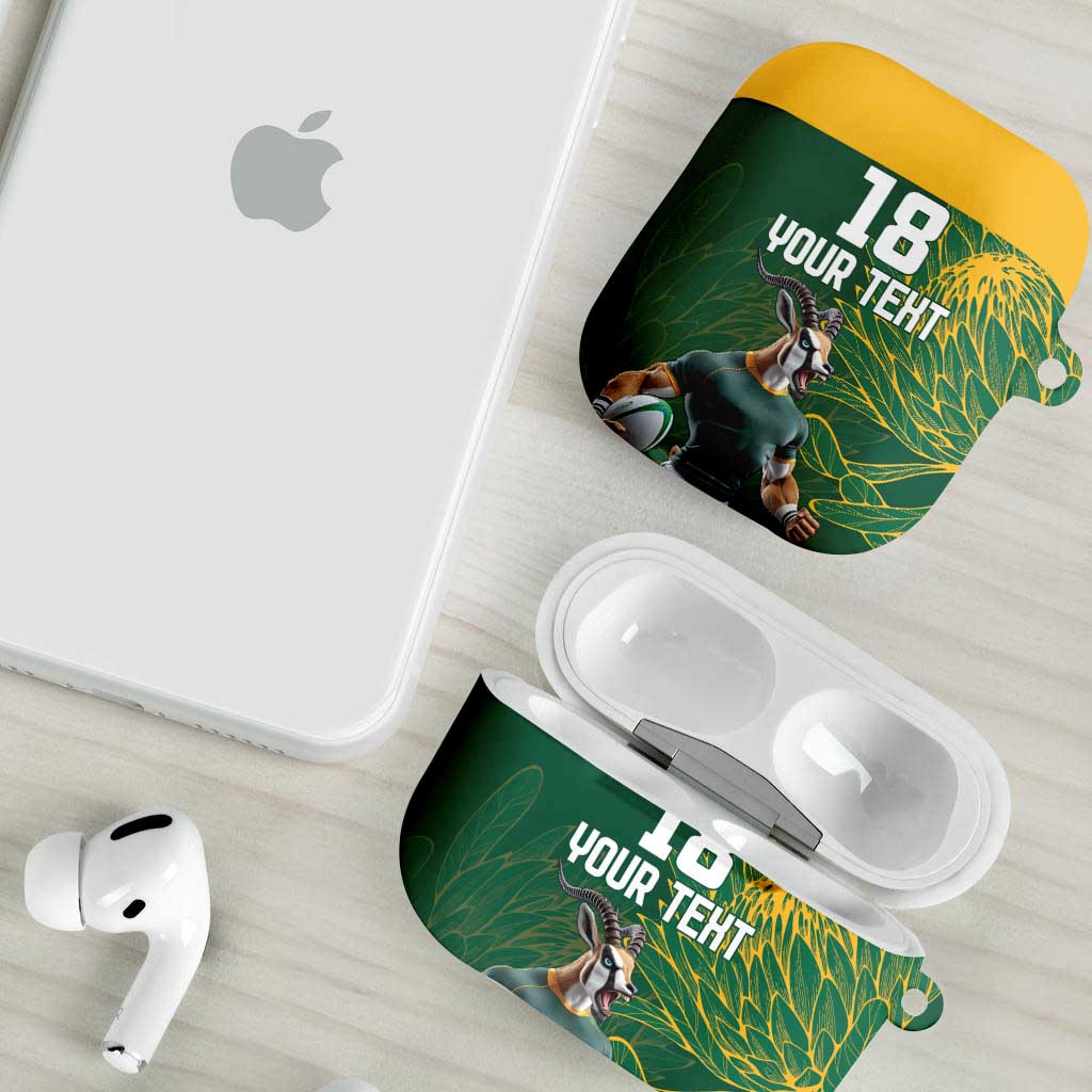 Rugby South Africa Champion Custom AirPods Case Springboks Mascot