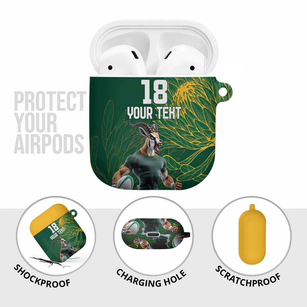 Rugby South Africa Champion Custom AirPods Case Springboks Mascot