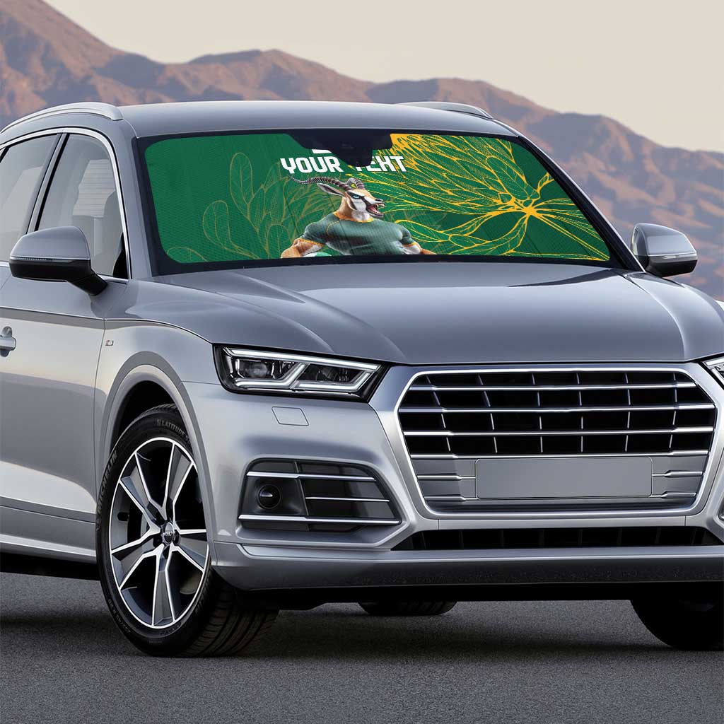 Rugby South Africa Champion Custom Auto Sun Shade Springboks Mascot