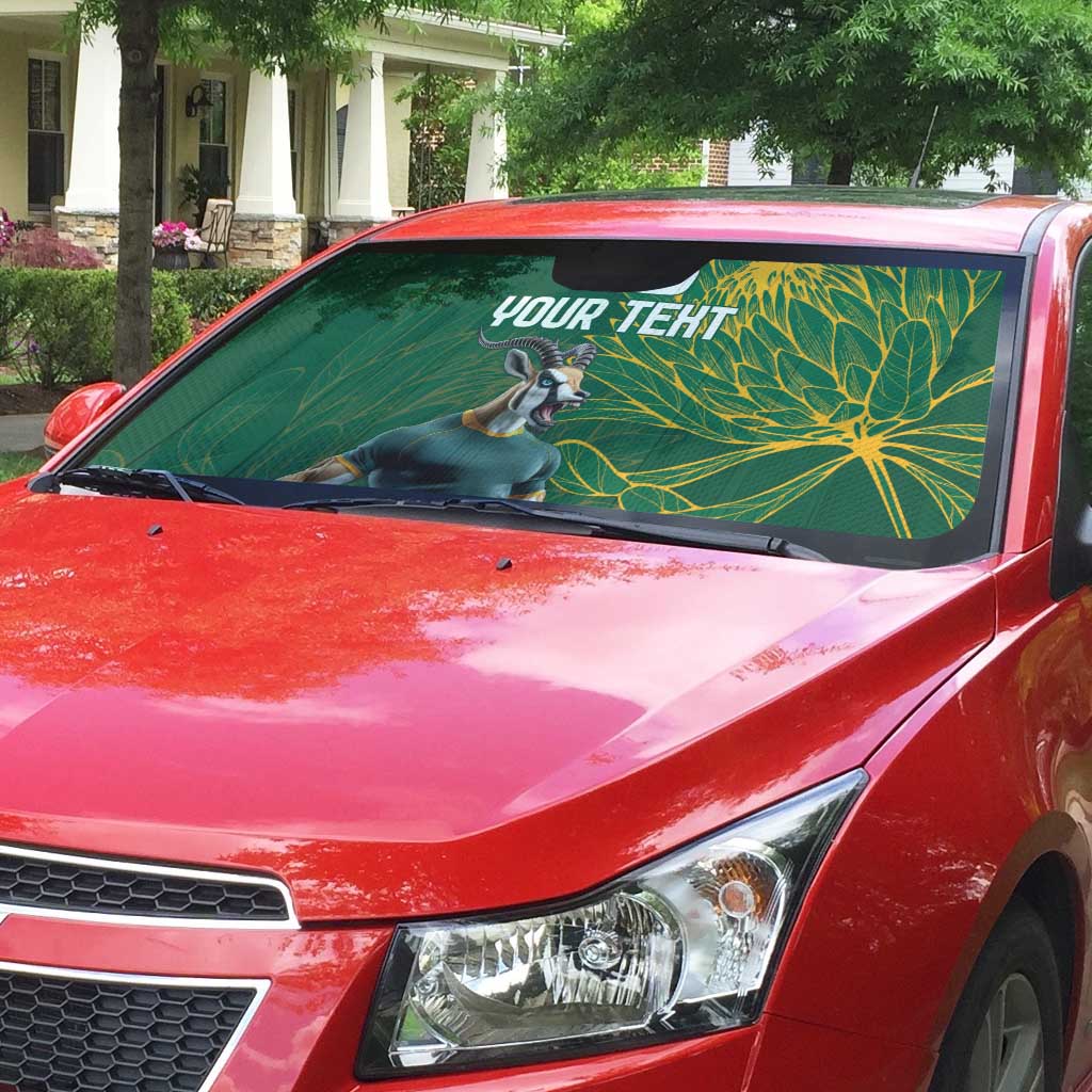 Rugby South Africa Champion Custom Auto Sun Shade Springboks Mascot