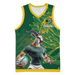 Rugby South Africa Champion Custom Basketball Jersey Springboks Mascot LT18