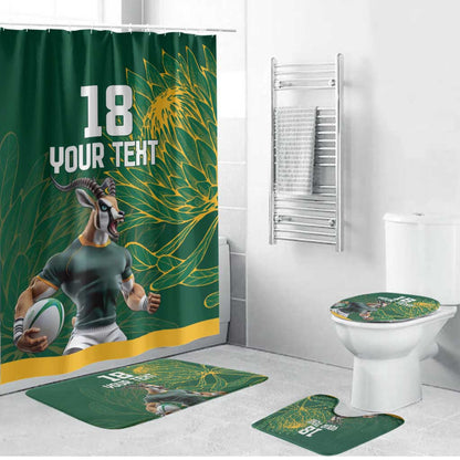 Rugby South Africa Champion Custom Bathroom Set Springboks Mascot