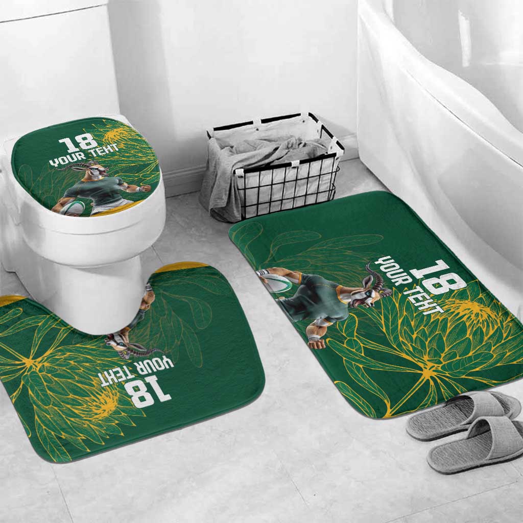 Rugby South Africa Champion Custom Bathroom Set Springboks Mascot
