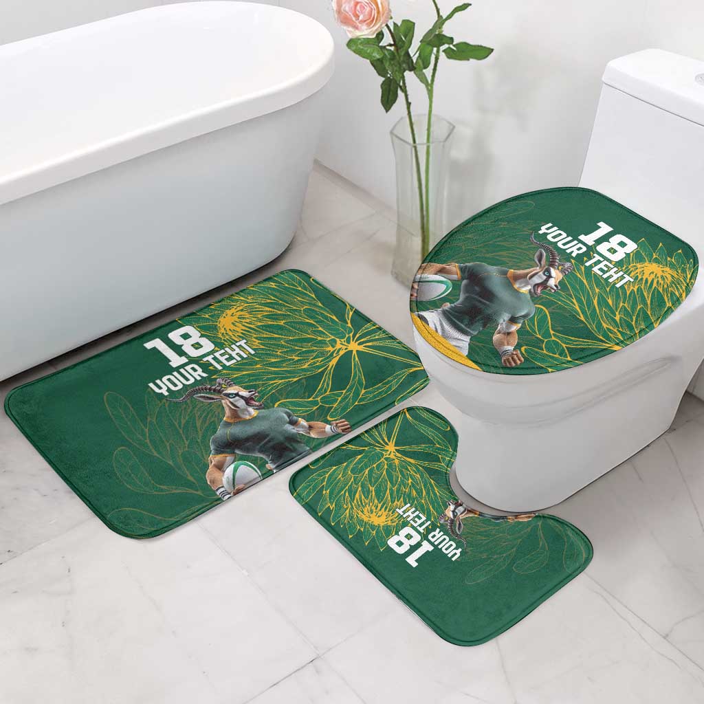 Rugby South Africa Champion Custom Bathroom Set Springboks Mascot