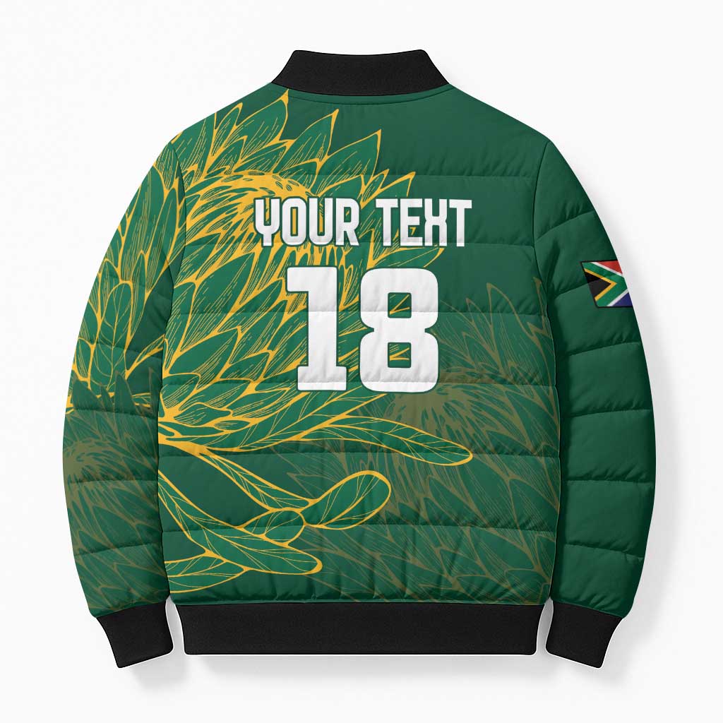 Rugby South Africa Champion Custom Bomber Puffer Jacket Springboks Mascot